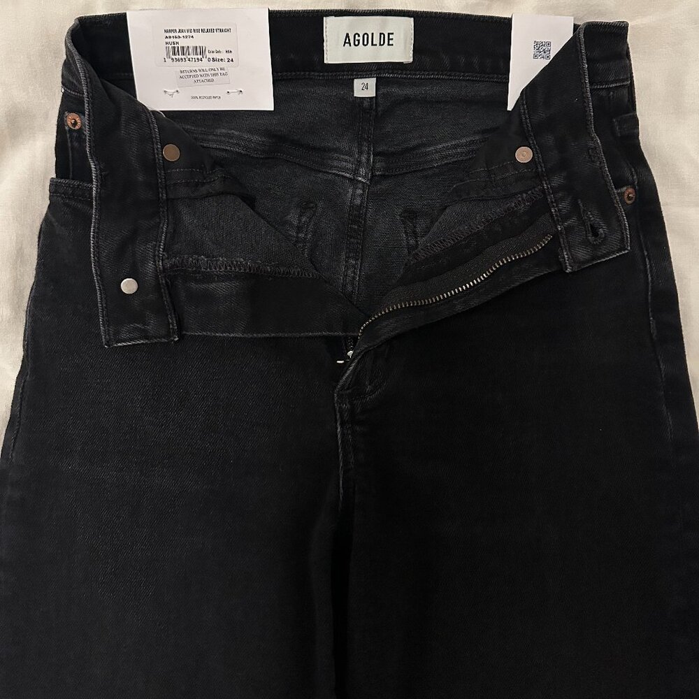NWT AGOLDE Harper Jean in Hush - Size 24 - Picture 4 of 9